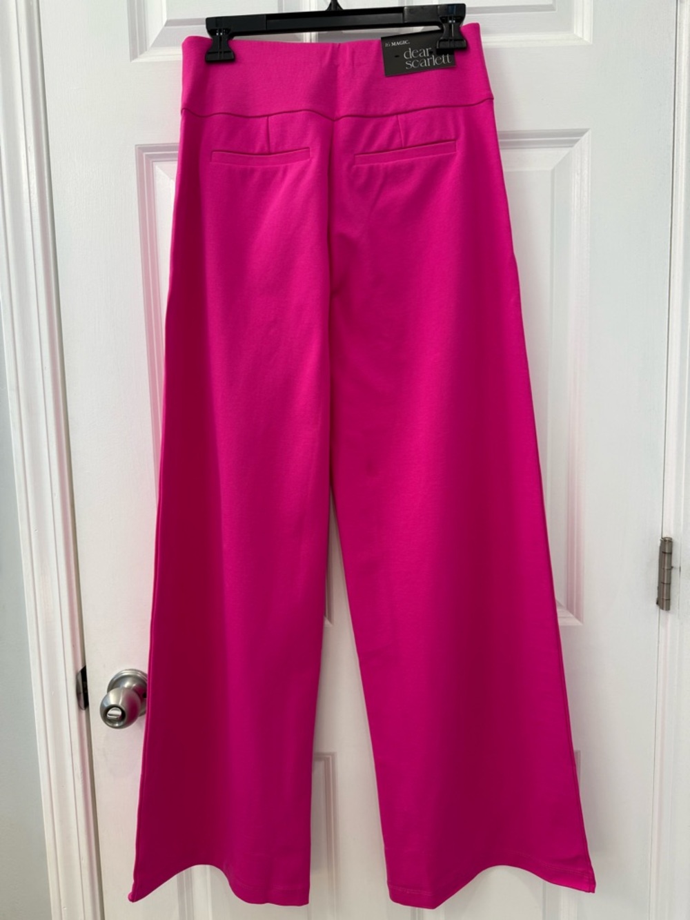 NWT Dear Scarlett High Waist Wide Leg Pink Dress Pants Size Medium - Picture 2 of 7